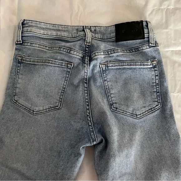 Express Men’s Denim Blue Jeans Size 29x32 Light Wash Straight Leg Stretch - Picture 5 of 9